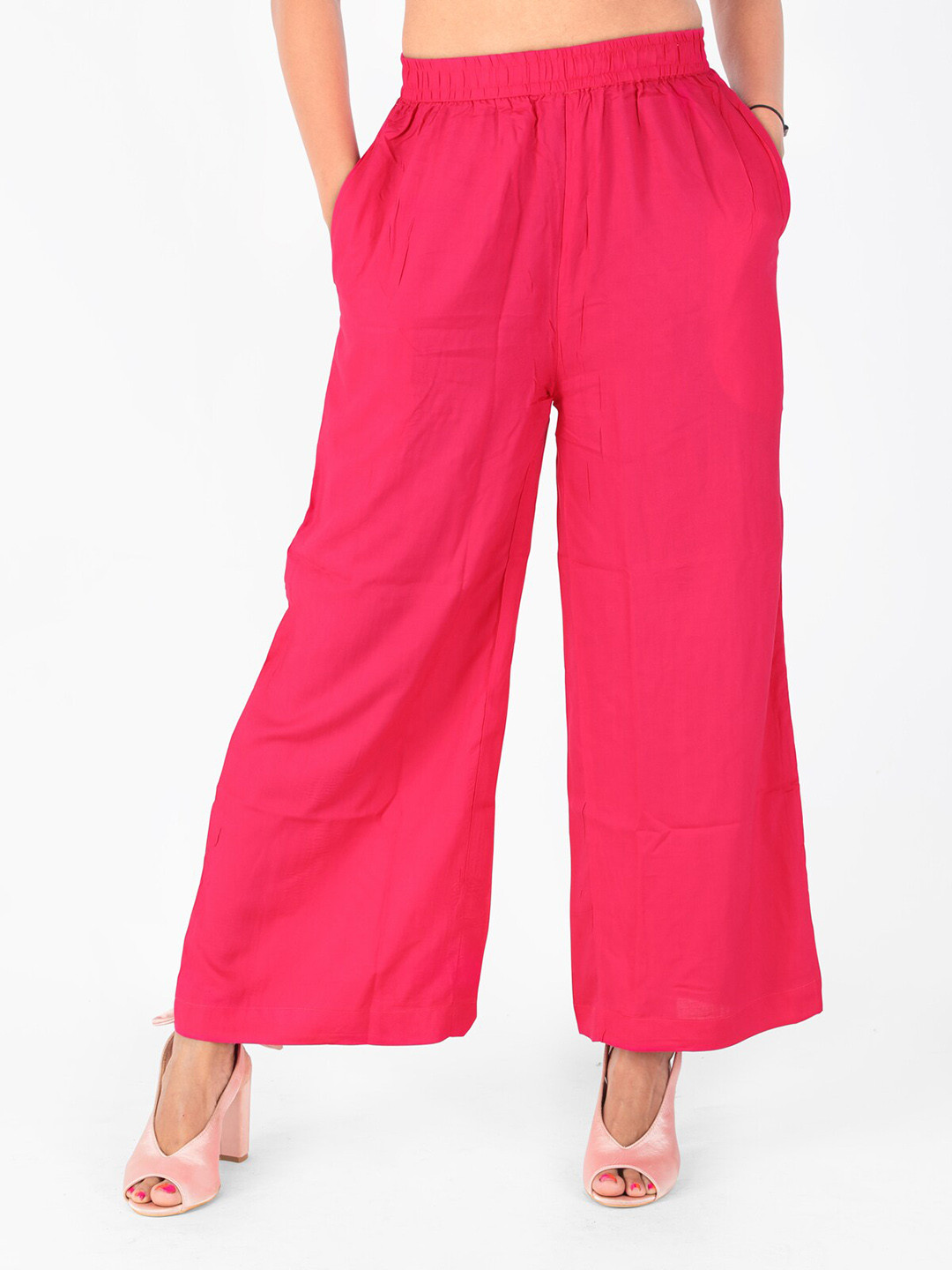 indian flower Women Knitted Liva Palazzos