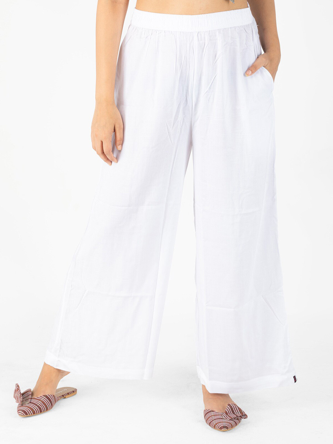indian flower Women Knitted Liva Palazzos