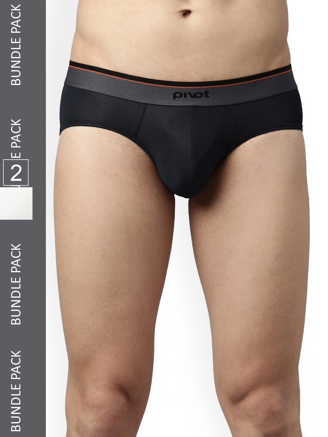 pivot Men Pack of 2 Mid-Rise Basic Briefs P2MIWB22-005R1