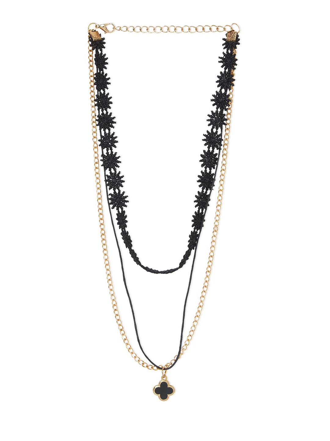 Blisscovered Women Gold-Plated Layered Choker Necklace