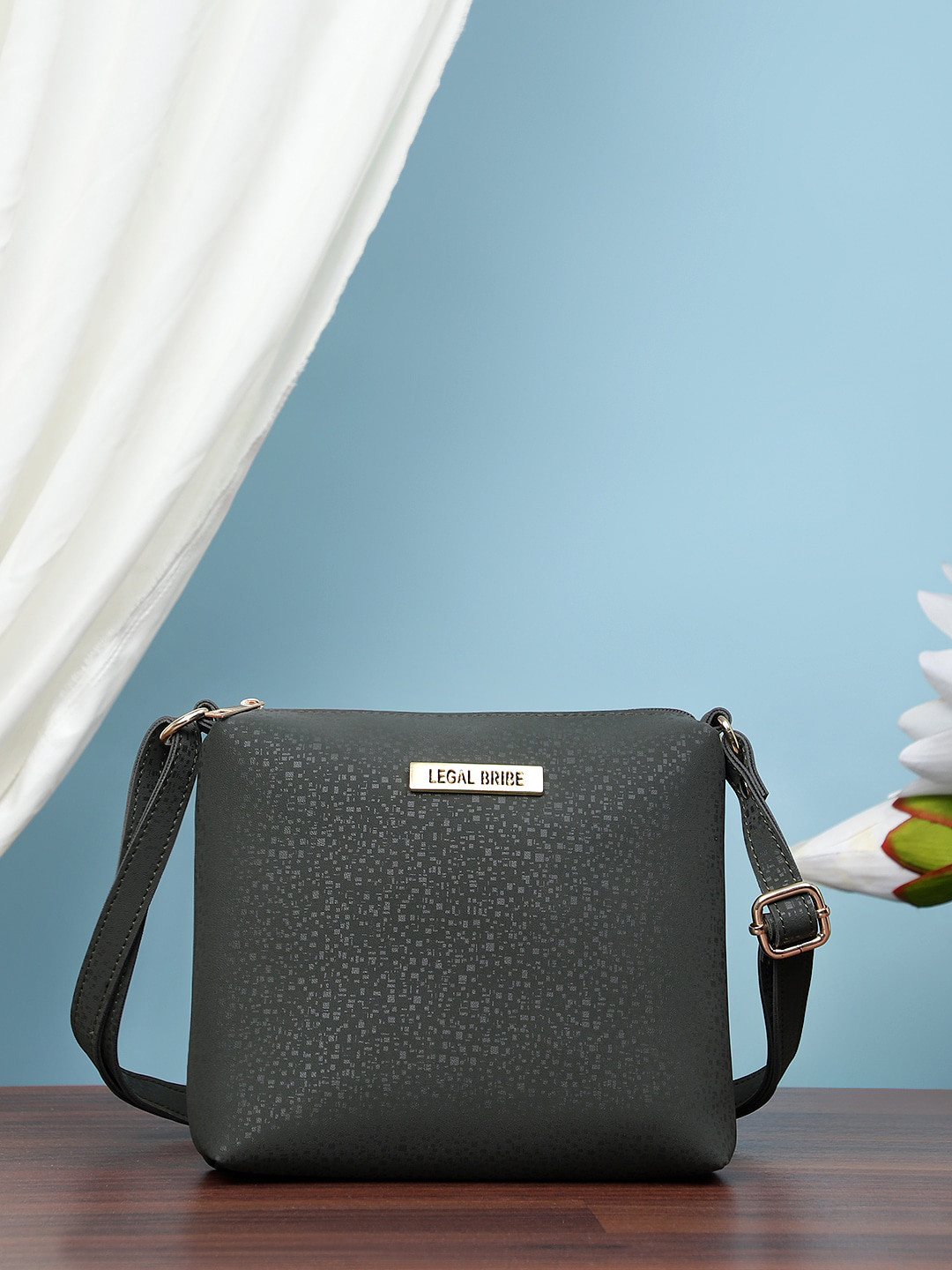 LEGAL BRIBE Textured Structured Sling Bag