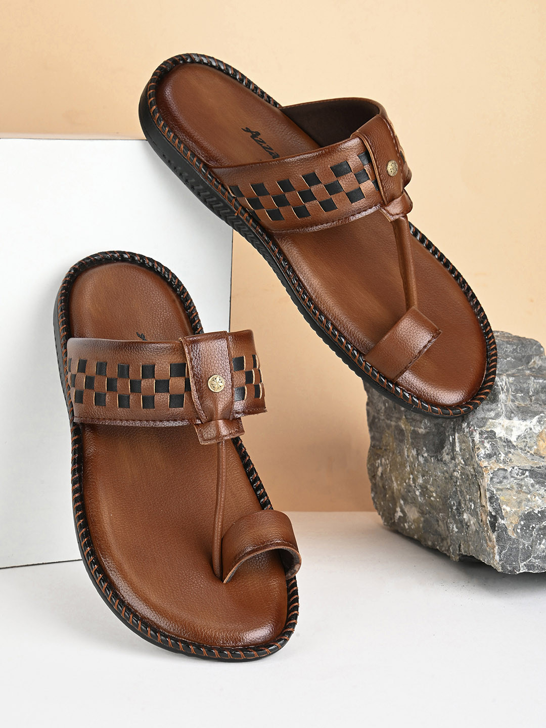 Buy Azzaro Black Men Ethnic Comfort Sandals Sandals for Men