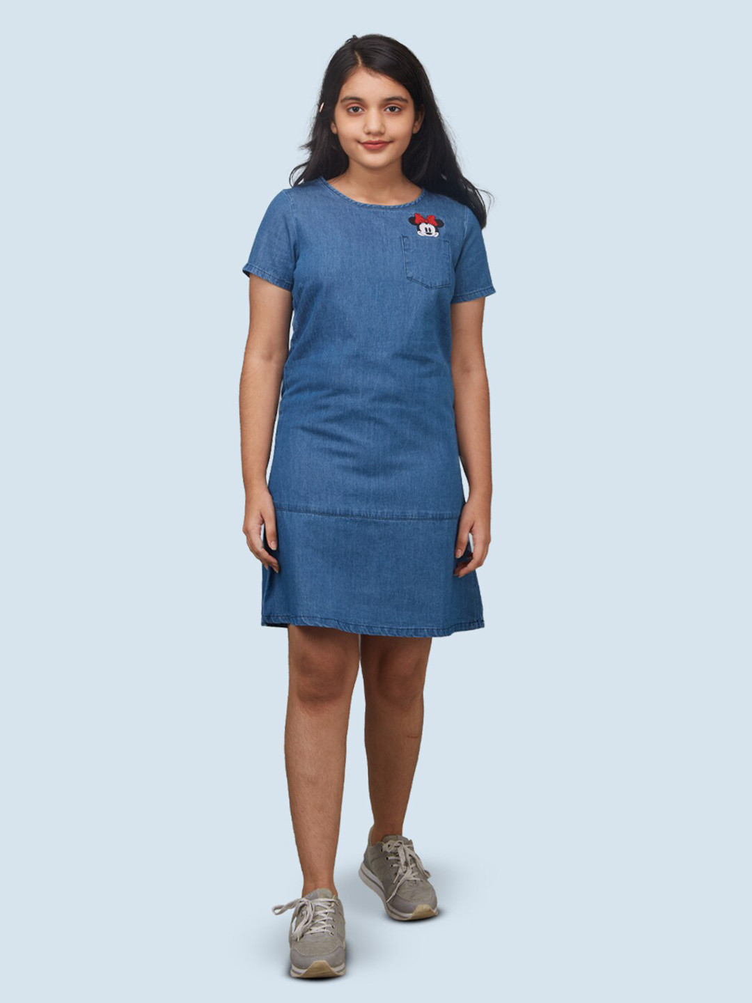 Zalio Blue Cotton Denim Top