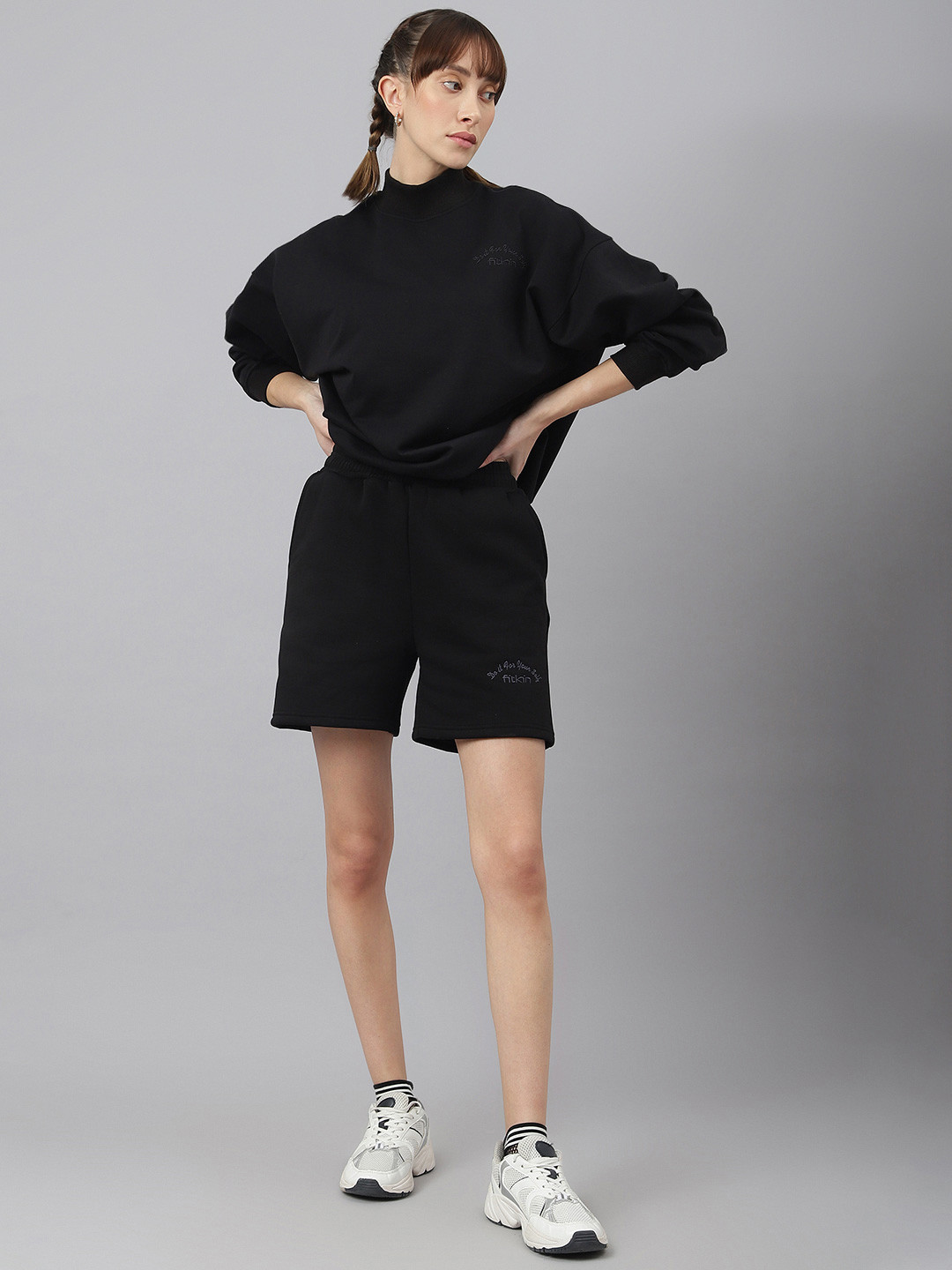 Fitkin Women High-Rise Fleece Shorts