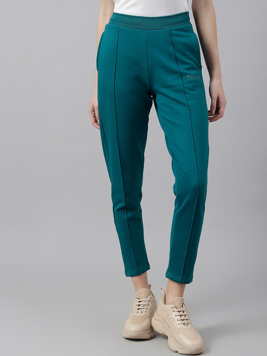 Fitkin Women Straight-Fit Fleece Track Pants