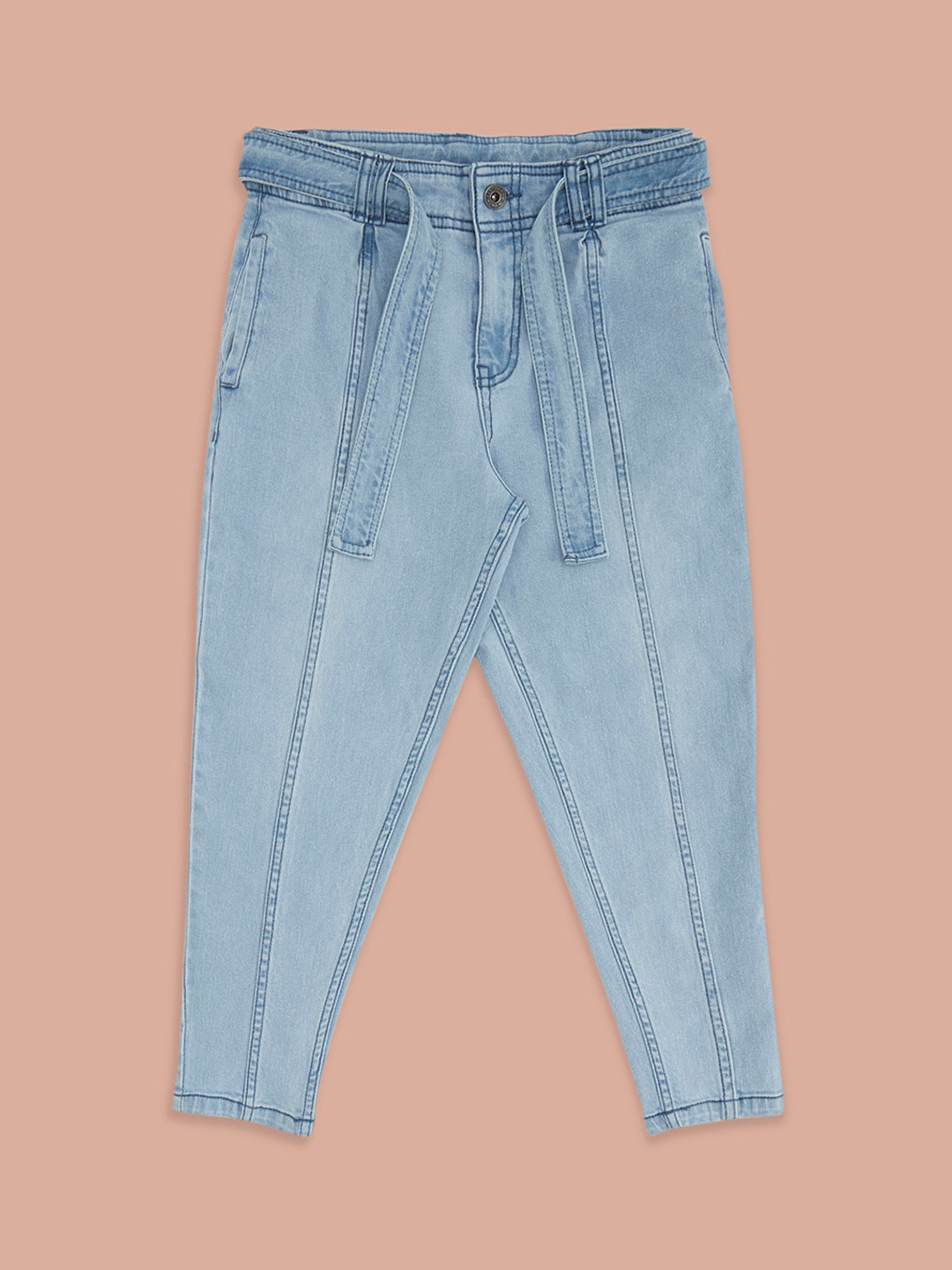 Pantaloons Junior Girls Low Distress Heavy Fade Cotton Jeans