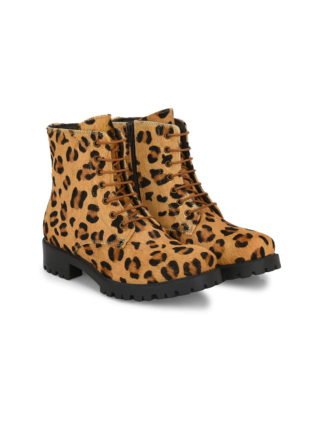 CARLO ROMANO Women Leather Mid-Ankle Chunky Boots