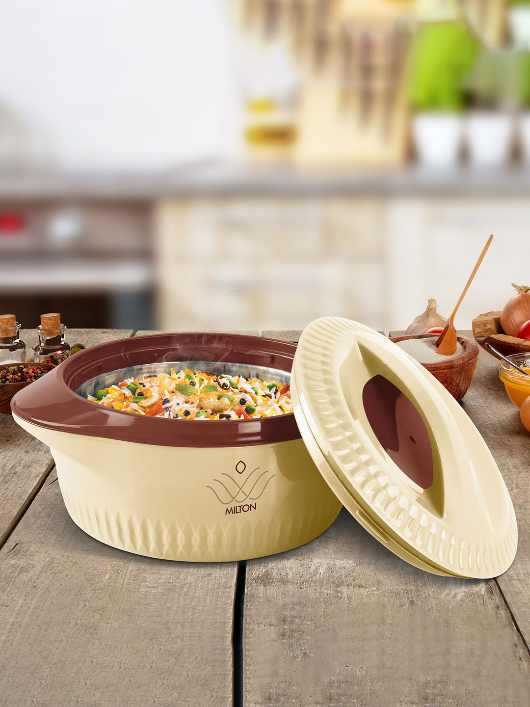 Milton Royal 1000 Brown Insulated Inner Stainless Steel Casserole 830 ml