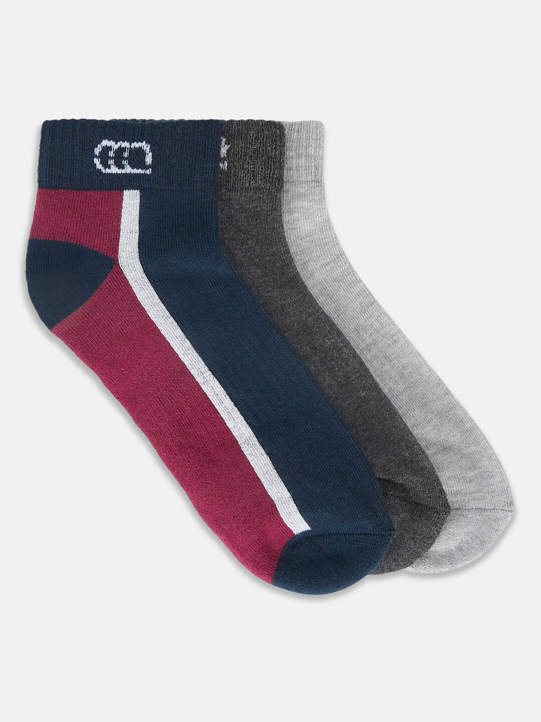 Ajile by Pantaloons Men Pack of 3 Colour-Blocked Ankle-Length Socks