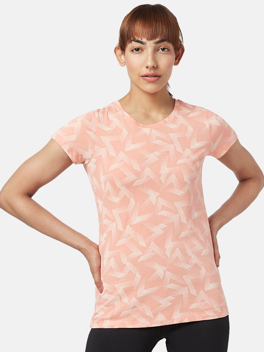 Ajile by Pantaloons Women Geometric Printed Cotton T-shirt