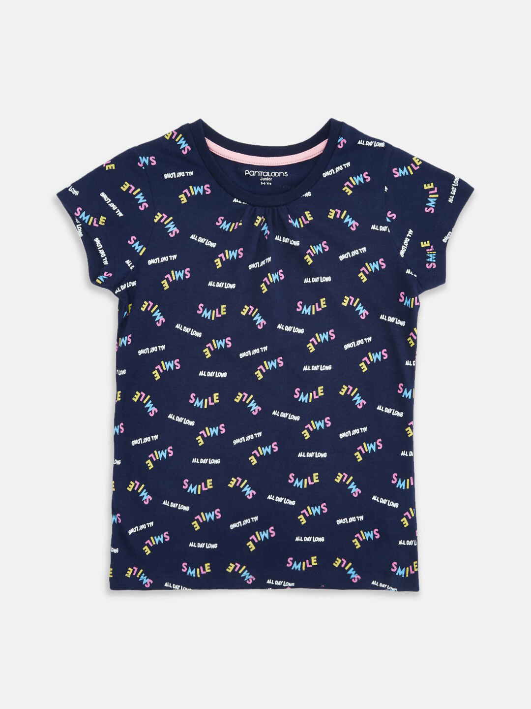 Pantaloons Junior Girls Typography Printed Cotton T-shirt