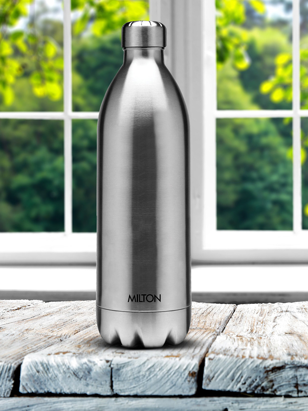 Milton Duo DLX Silver Solid Stainless Steel Double Wall Vacuum Water Bottle -1700 ml