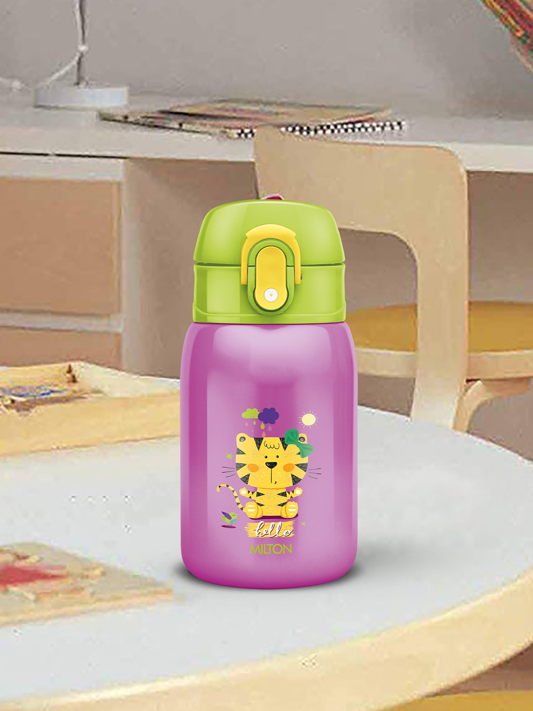 Milton Jolly 275 Purple Solid Thermosteel Spill Proof Sipper - 230ml