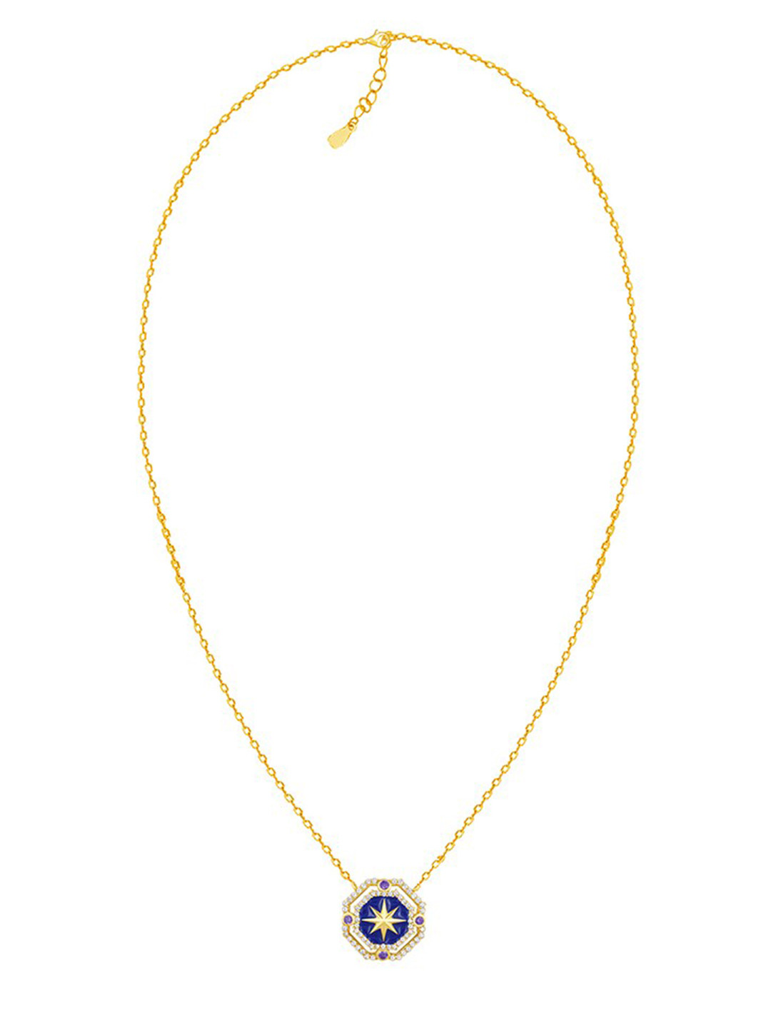 GIVA Sterling Silver Gold-Plated Necklace