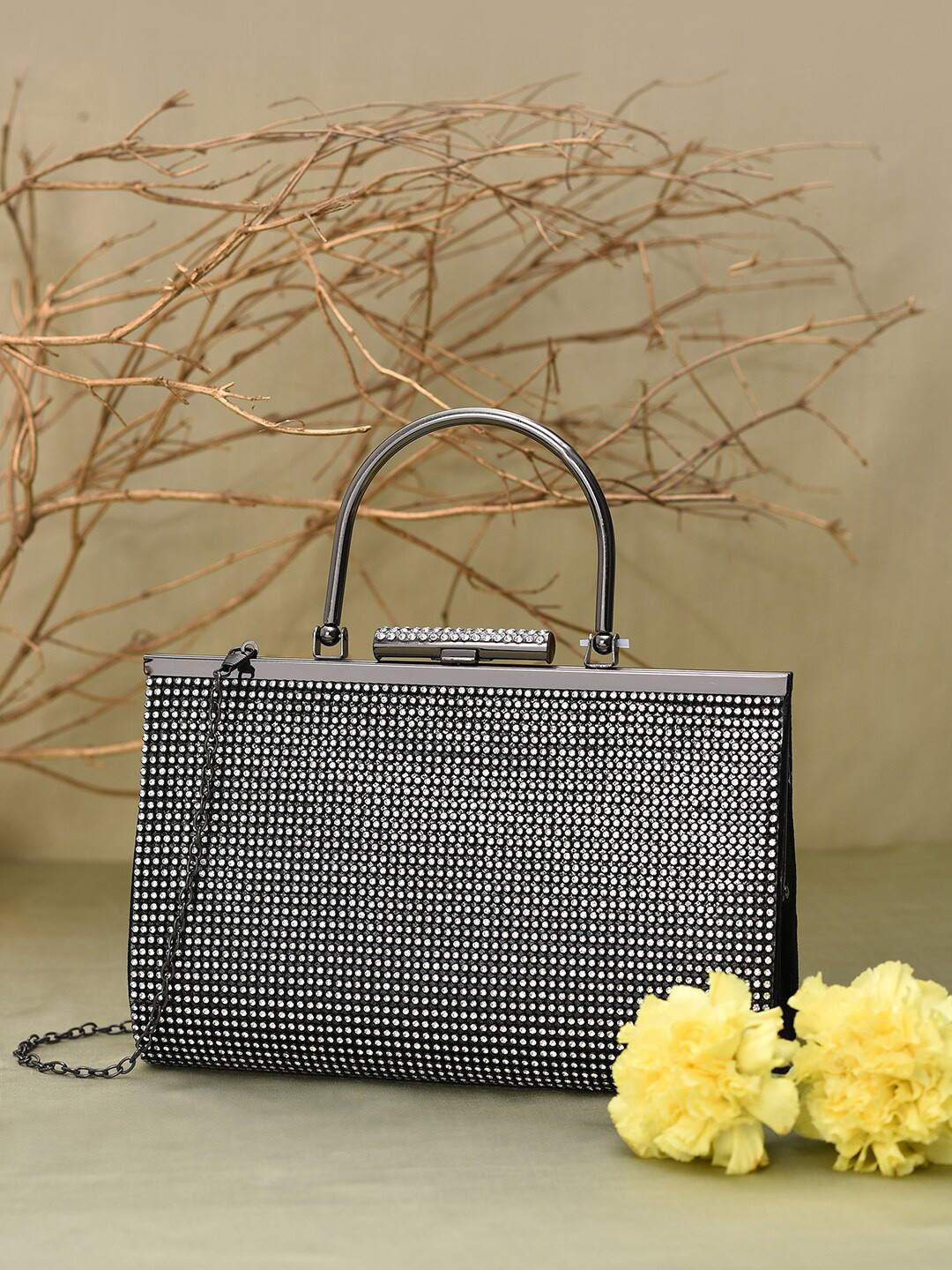 HAUTE SAUCE  Embellished Embellished Box Clutch