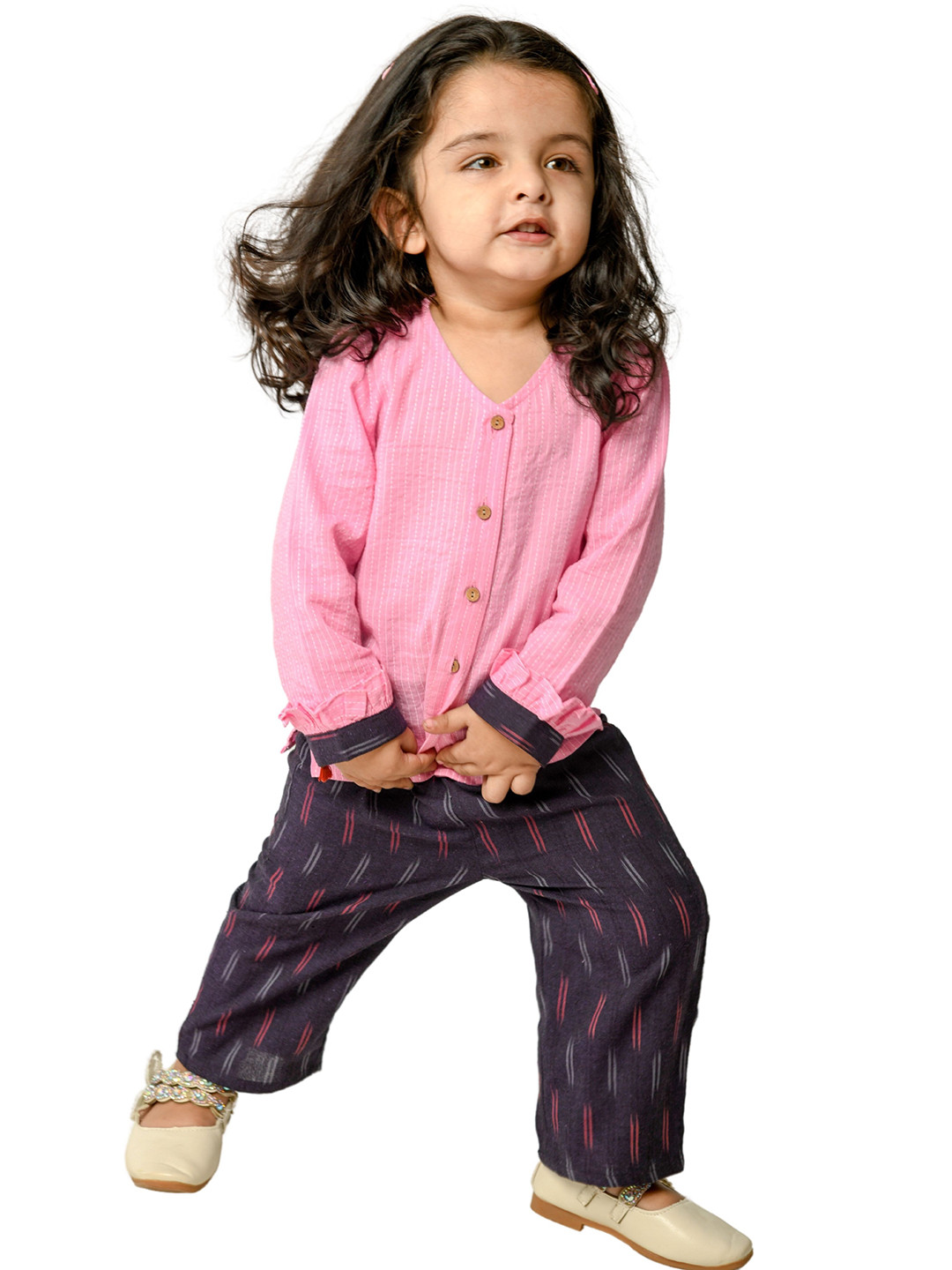 Tiny Bunnies Girls Pure Cotton Top with Trousers
