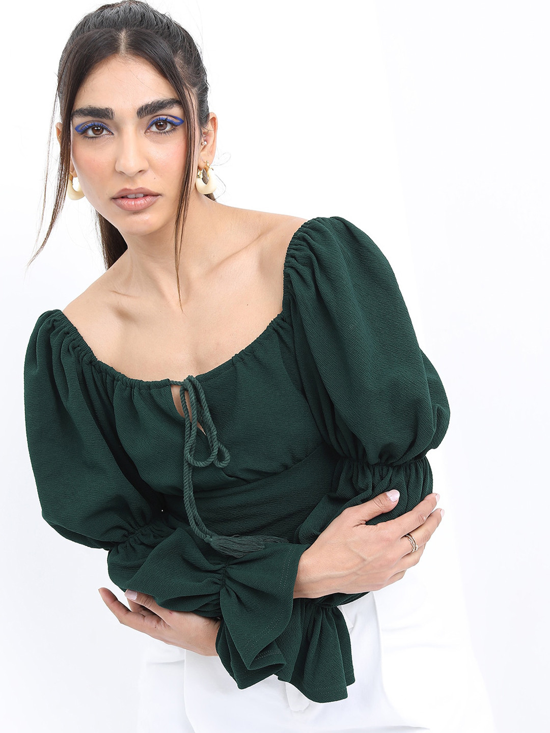 KETCH Tie-Up Neck Top