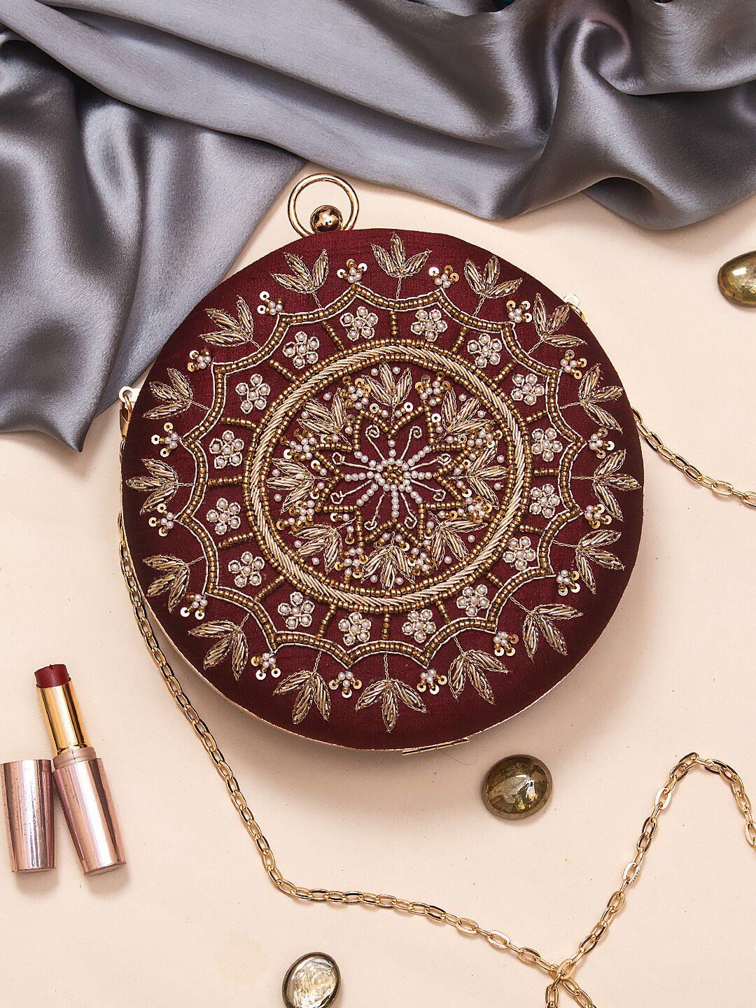 Swisni Embroidered Purse Clutch