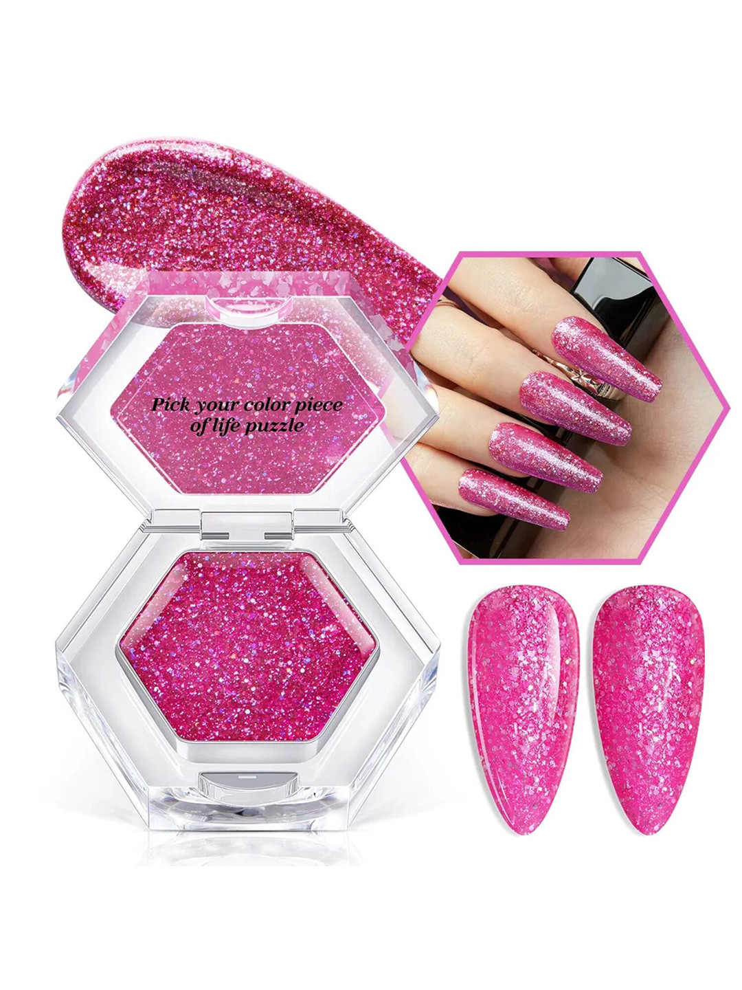 Modelones Single Solid Cream Gel Nail Polish Color Cube 3g - Pink Stardust