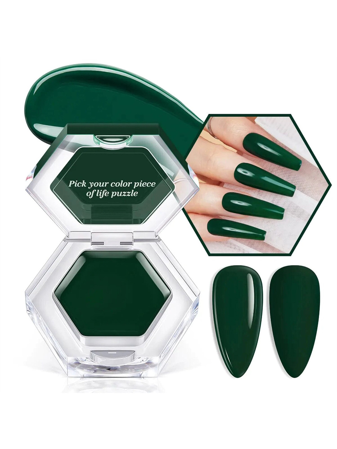 Modelones 3g Dark Green - Single Solid Cream Gel Polish - 3gm