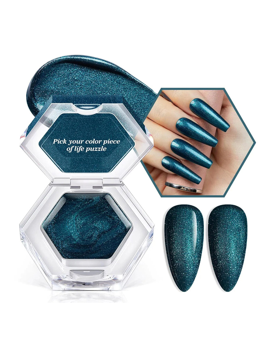 Modelones Colouring life Long Lasting Cream UV Gel Nail Polish-3 gm-Cosmic Green B101090019A