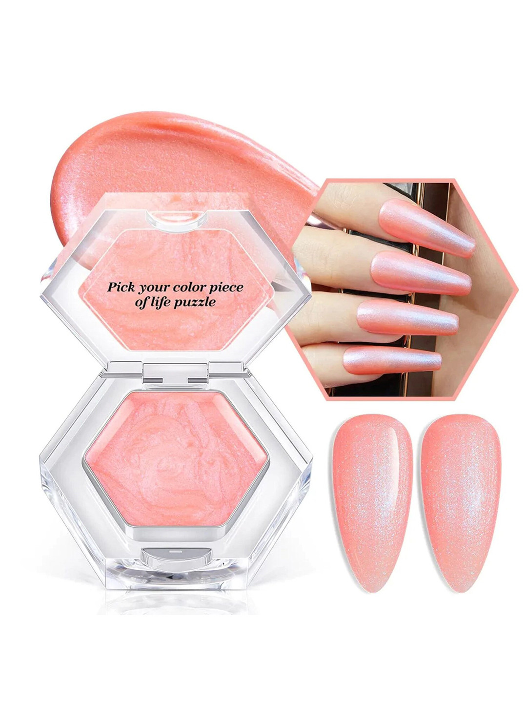 Modelones Coloring Life Long Lasting Cream UV Gel Nail Polish Cube 3 gm - Pink Galaxy