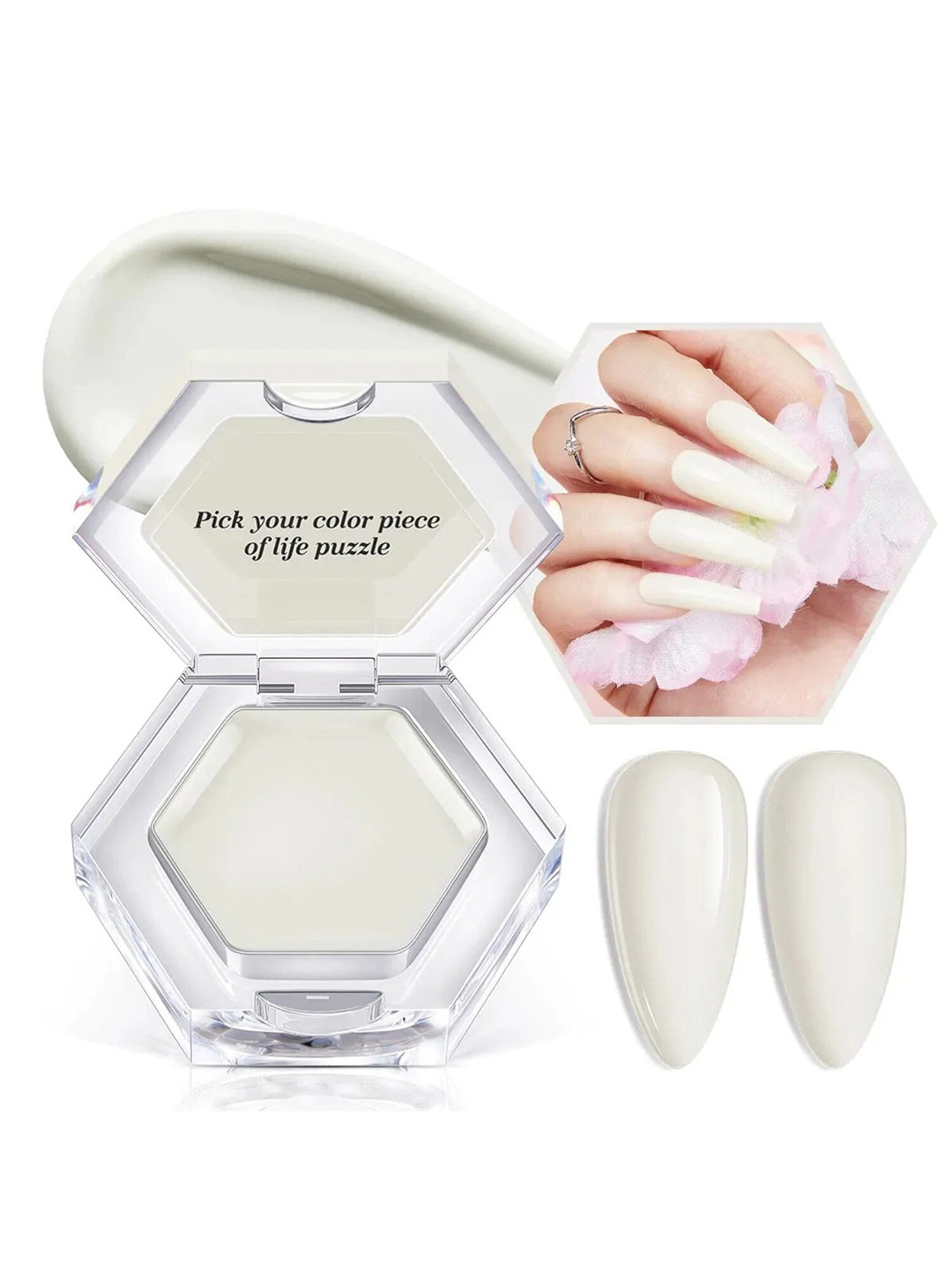 Modelones Coloring Life Long Lasting Cream UV Gel Nail Polish Cube 3 gm - Linen Beige