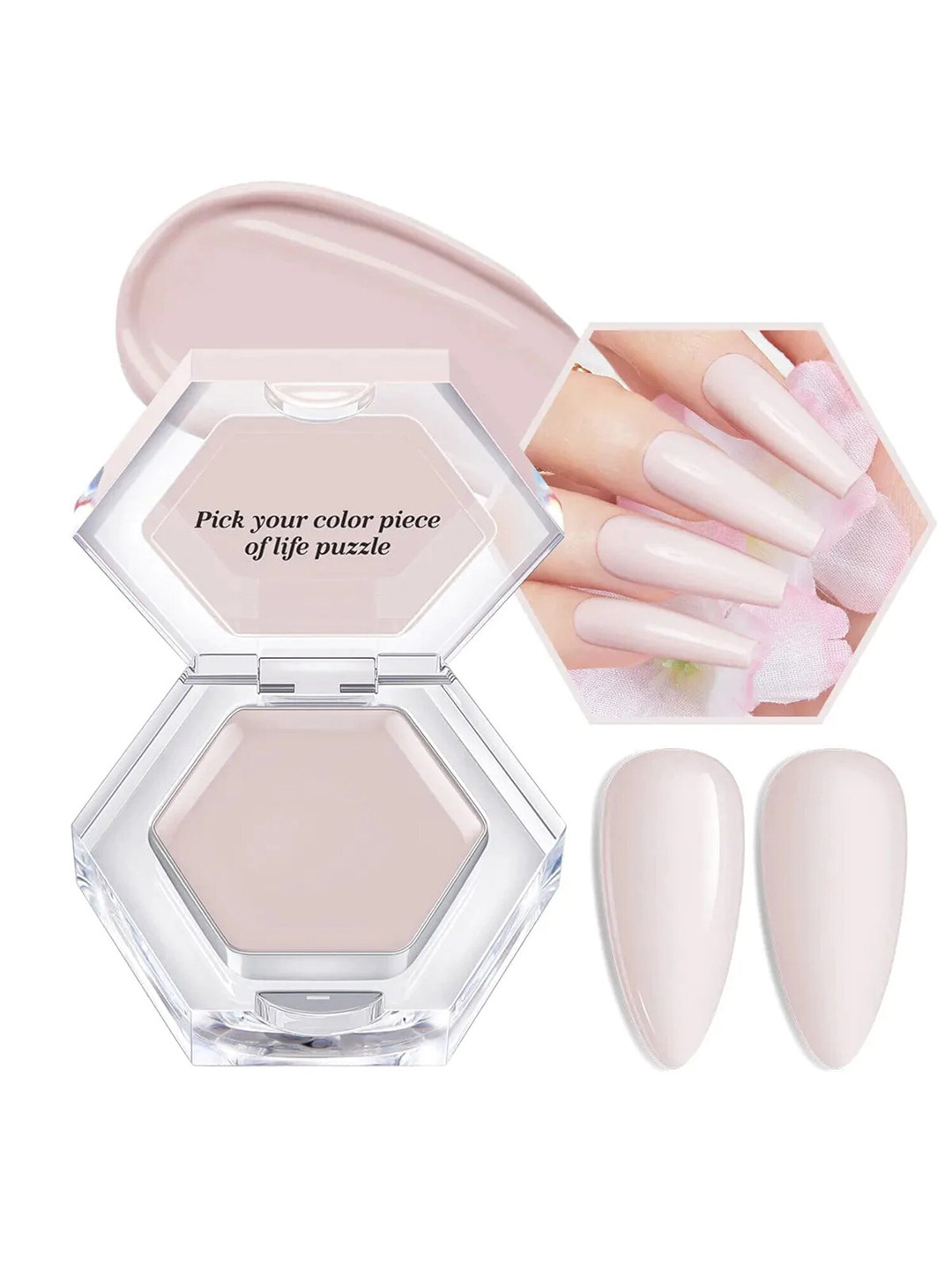 Modelones Coloring Life Long Lasting Cream UV Gel Nail Polish Cube 3 gm - Sand Tuary