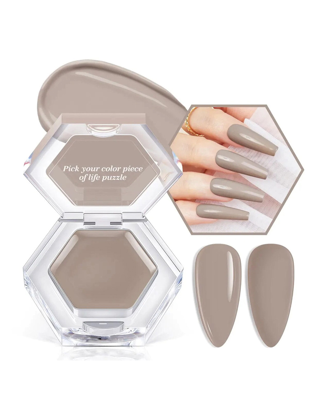Modelones Coloring Life Long Lasting Cream UV Gel Nail Polish Cube 3 gm - Cream Crop