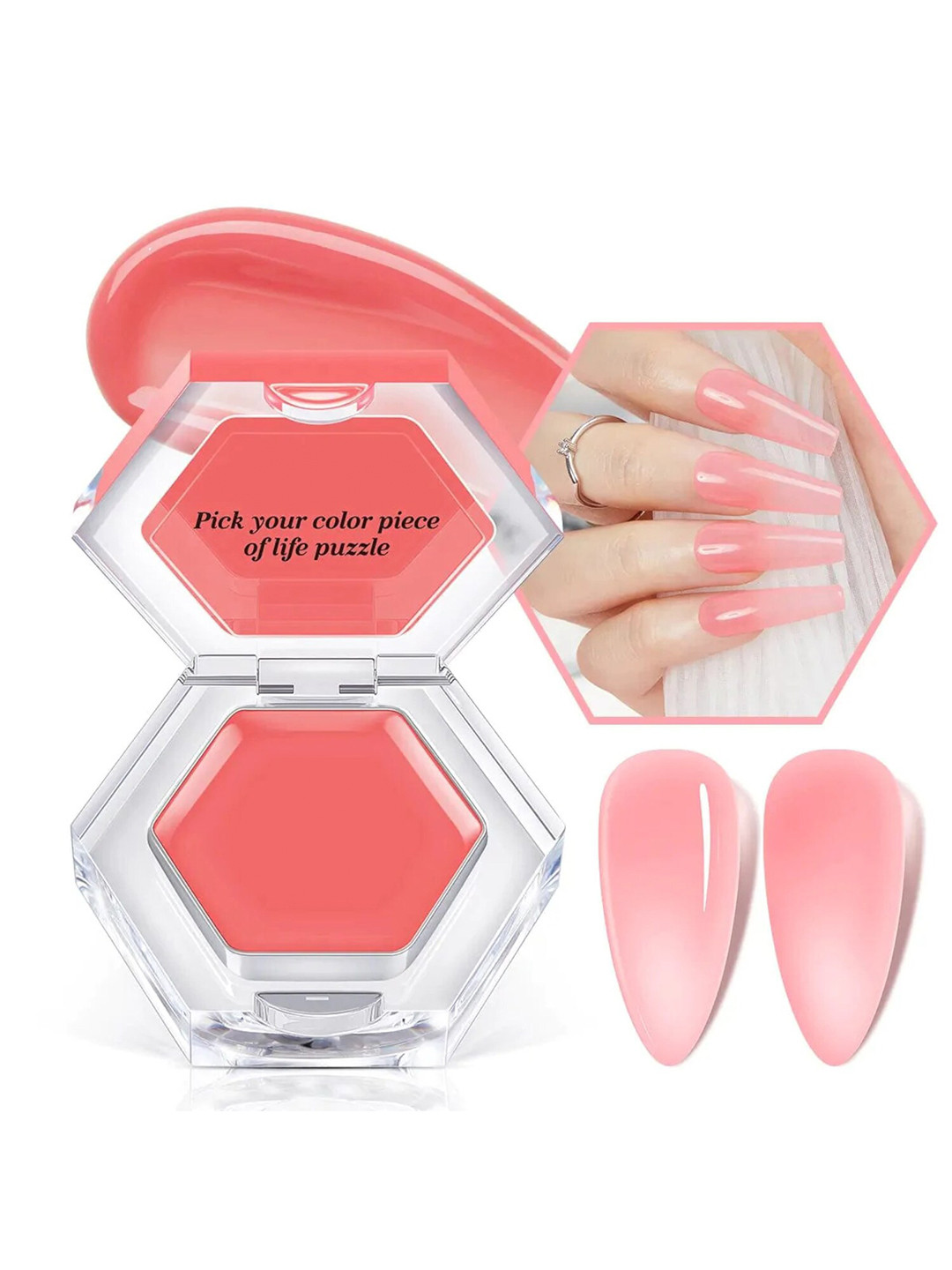 Modelones Coloring Life Long Lasting Cream UV Gel Nail Polish Cube 3 gm - Cream Pink