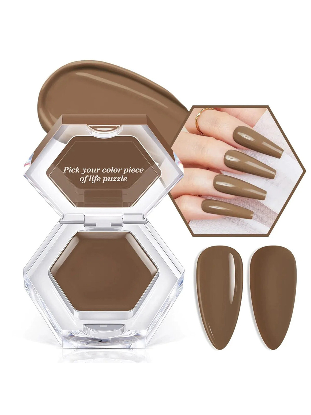 Modelones Coloring Life Long Lasting Cream UV Gel Nail Polish Cube 3 gm - Warm As Toast