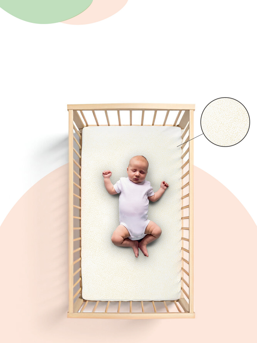 OyO Baby Ivory Waterproof & Baby Dry Sheet Polycotton Mattress Protector