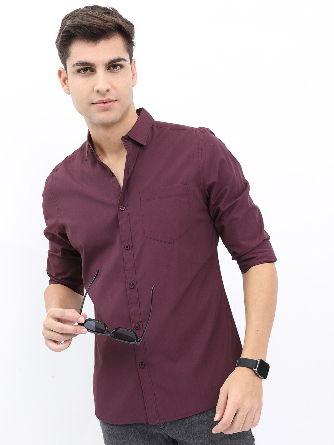 KETCH Men Slim Fit Casual Shirt