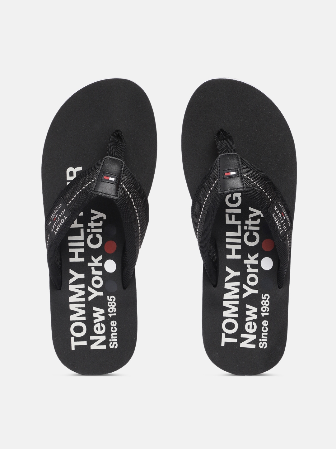 Buy Tommy Hilfiger Men Black Printed Thong Flip Flops Flip Flops