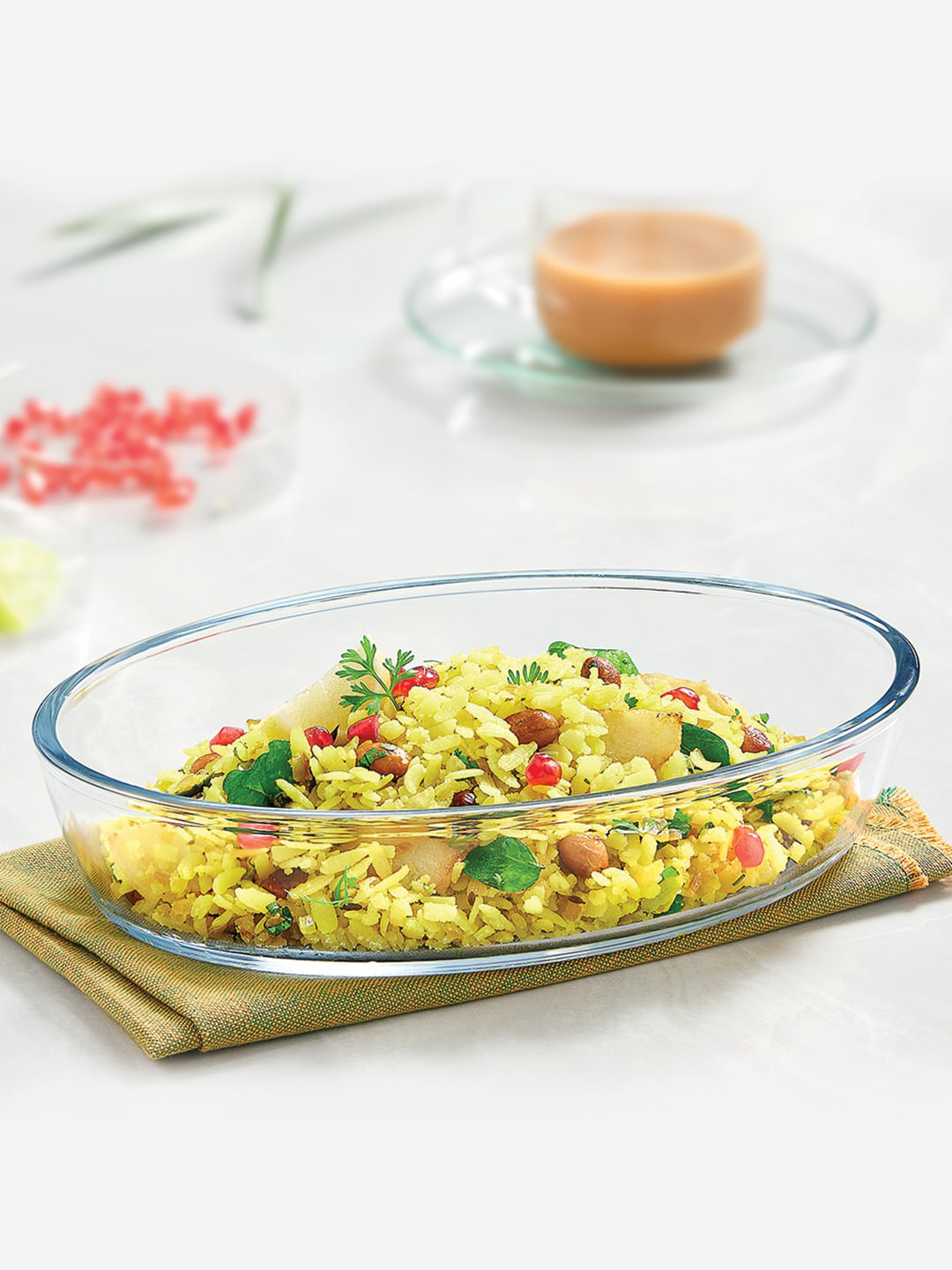 BOROSIL Transparent Borosilicate Glass Baking Dish 700 ml