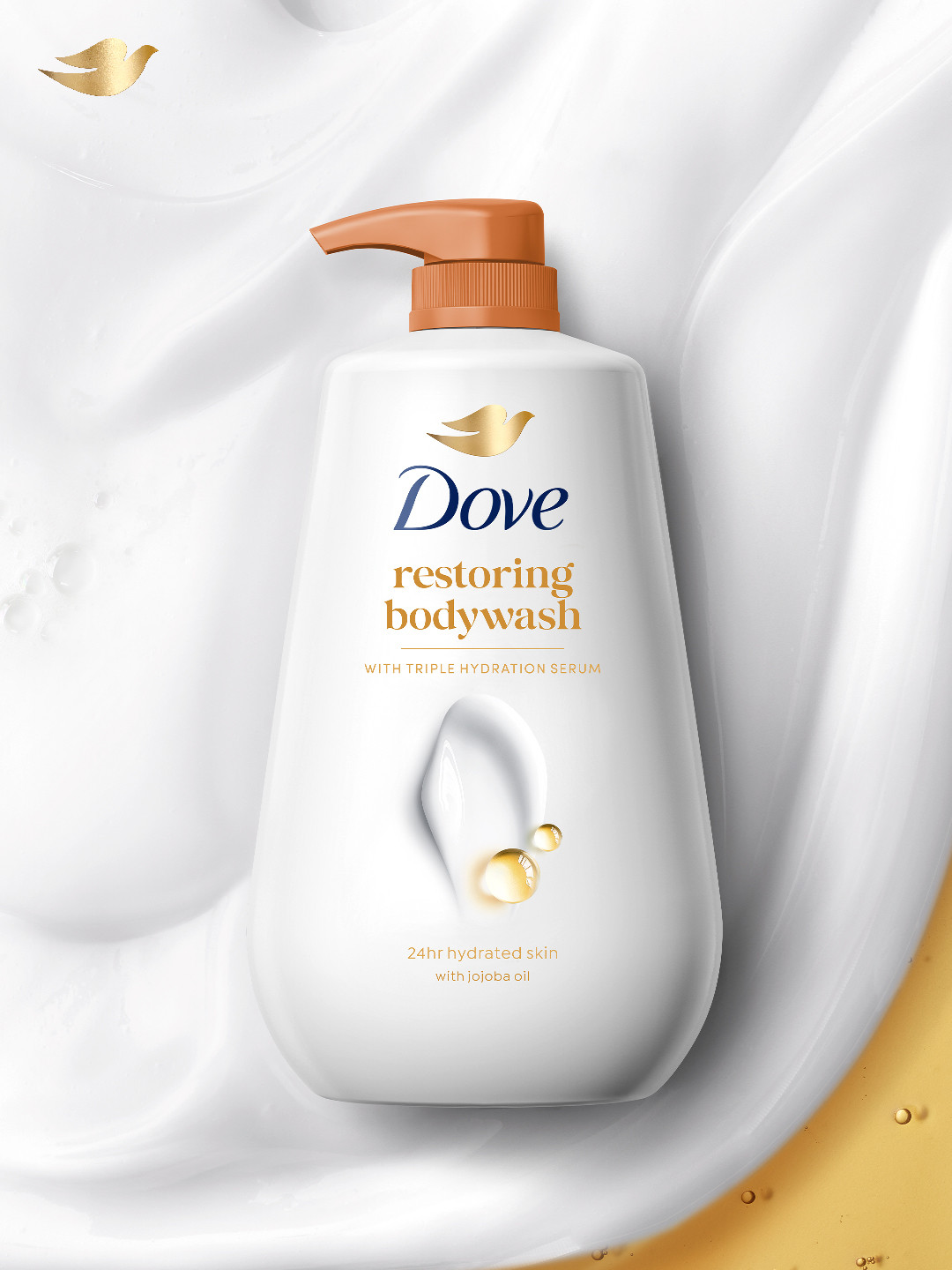 Dove Dryness Care Bodywash with Triple Hydration Serum - 825 ml
