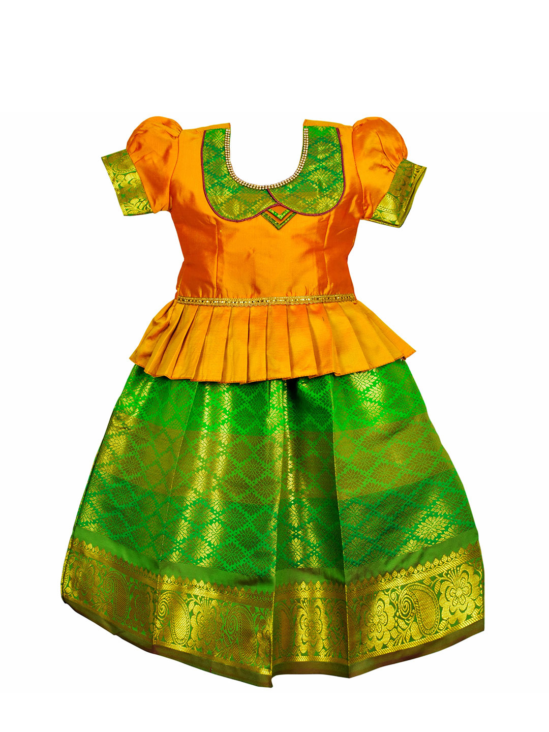 AMIRTHA FASHION Girls Woven Design Ready to Wear Lehenga Choli