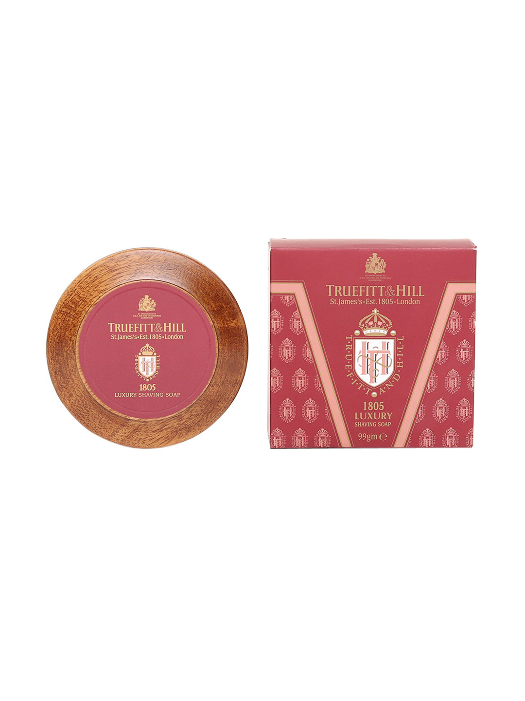 TRUEFITT & HILL Men 1805 Luxury Shaving Soap Wooden Bowl - 99gm