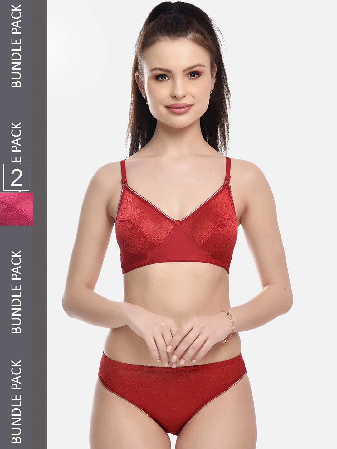 FIMS Pack Of 2 Patterned Lingerie Set