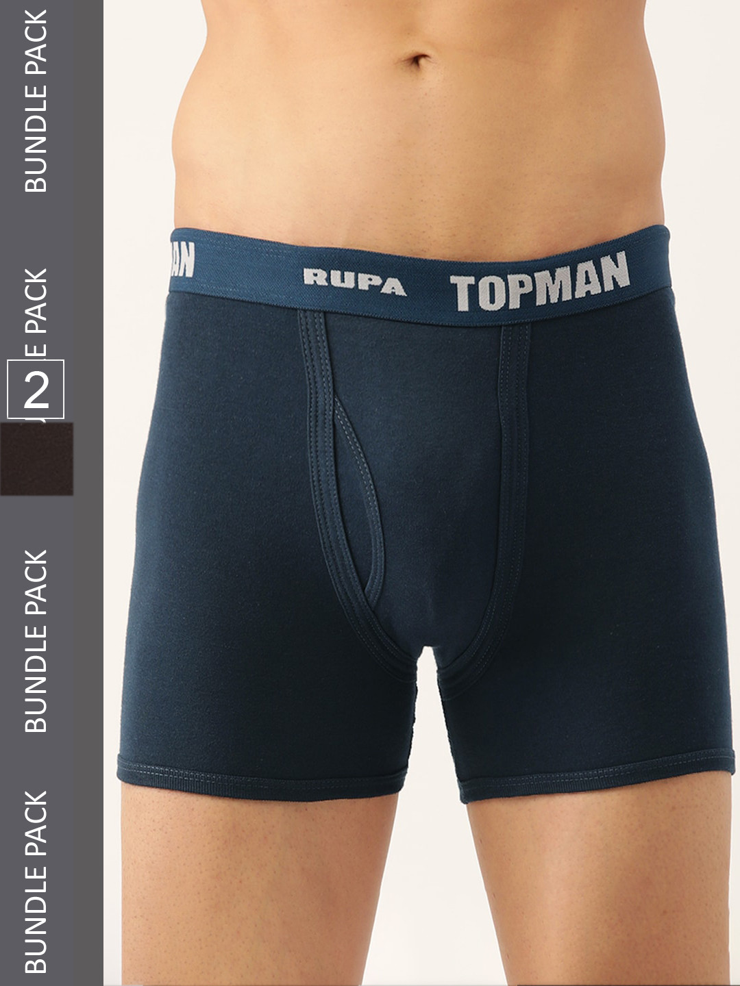 Rupa Men Pack Of 2 Cotton Trunks (OE)-Coffee&Airf-95-Coffee&Airforce