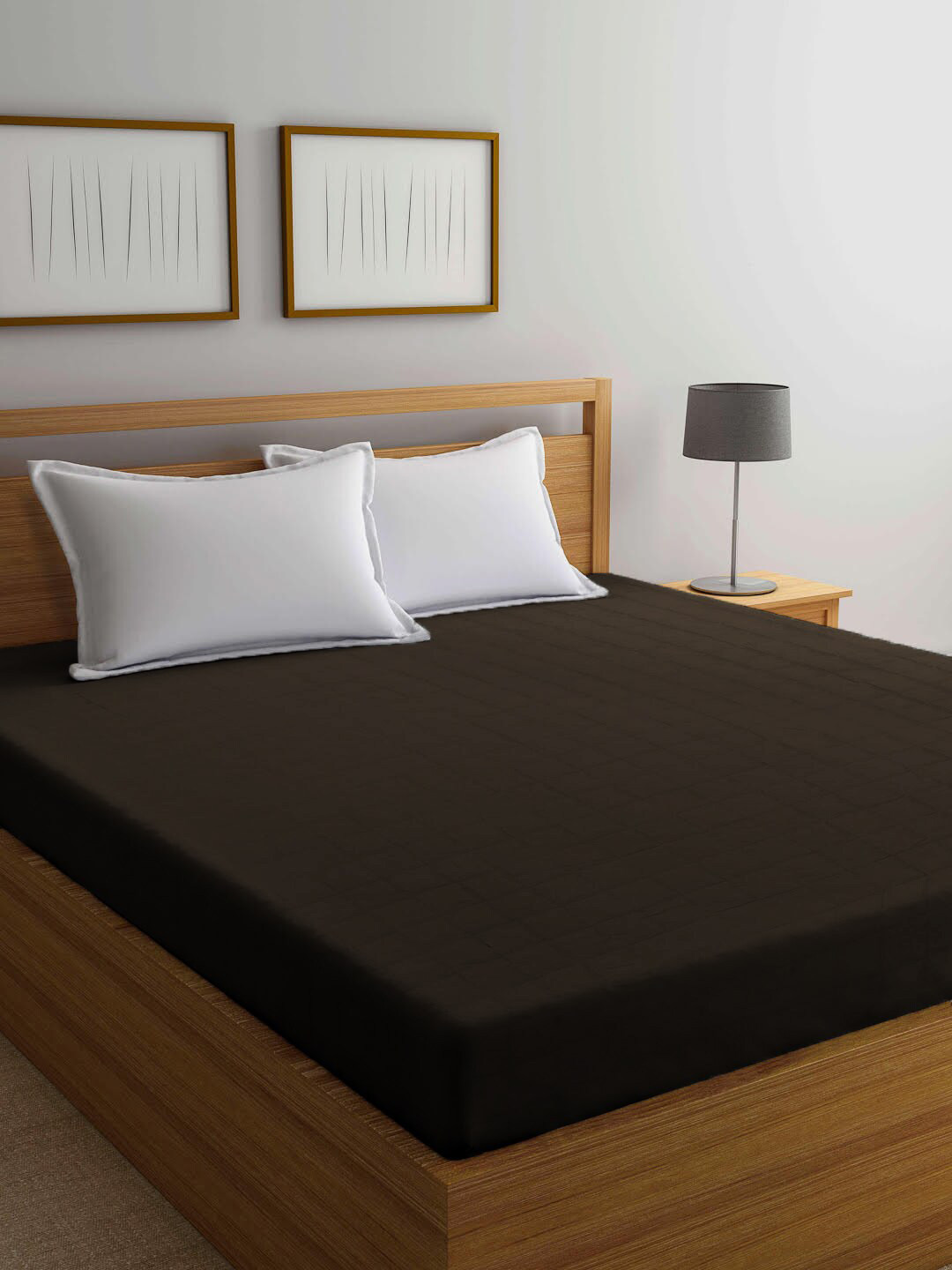 Arrabi Brown Quilted Waterproof  210GSM King Size Mattress Protector