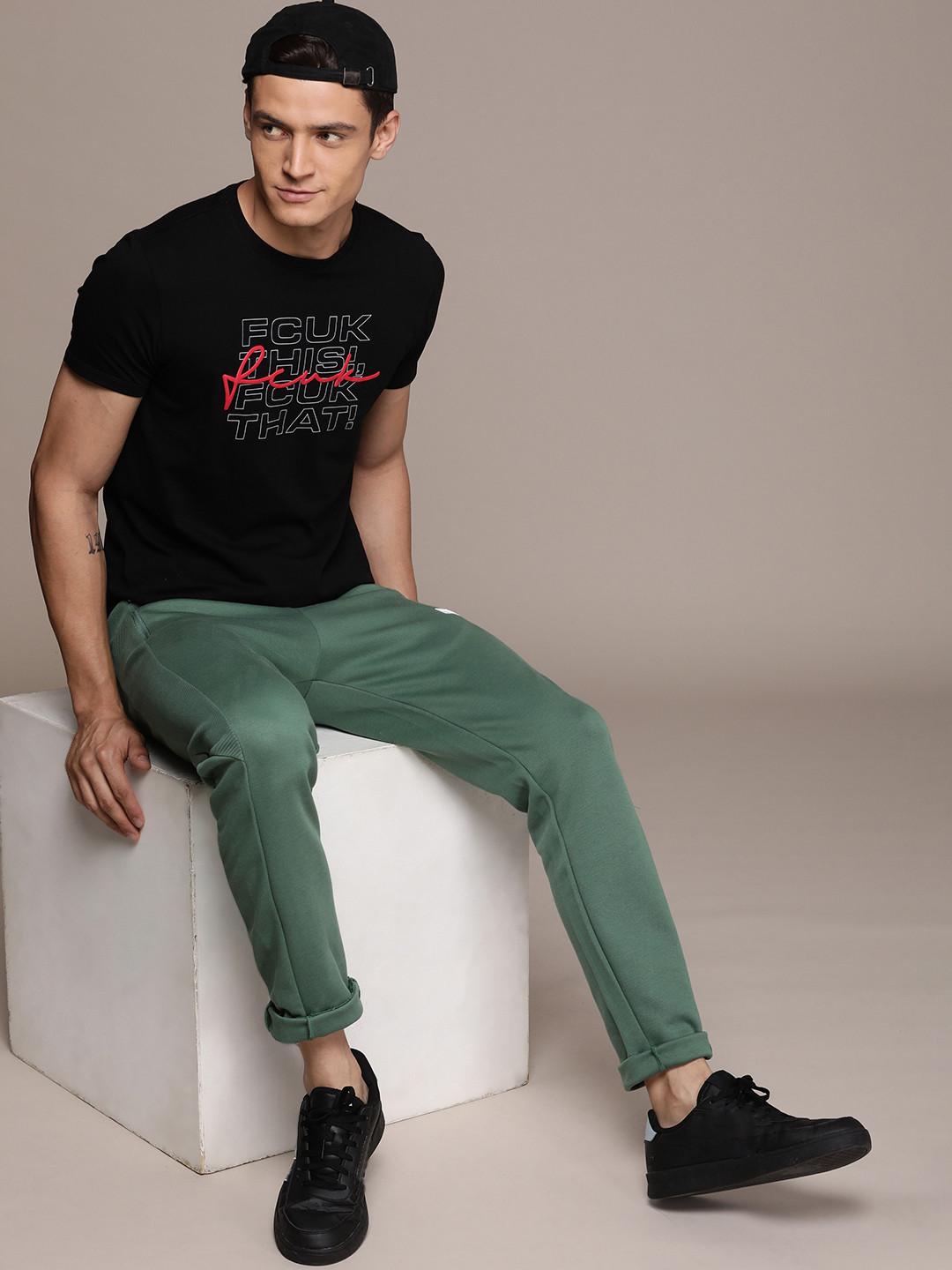 FCUK Pure Cotton Brand Logo Printed T-shirt