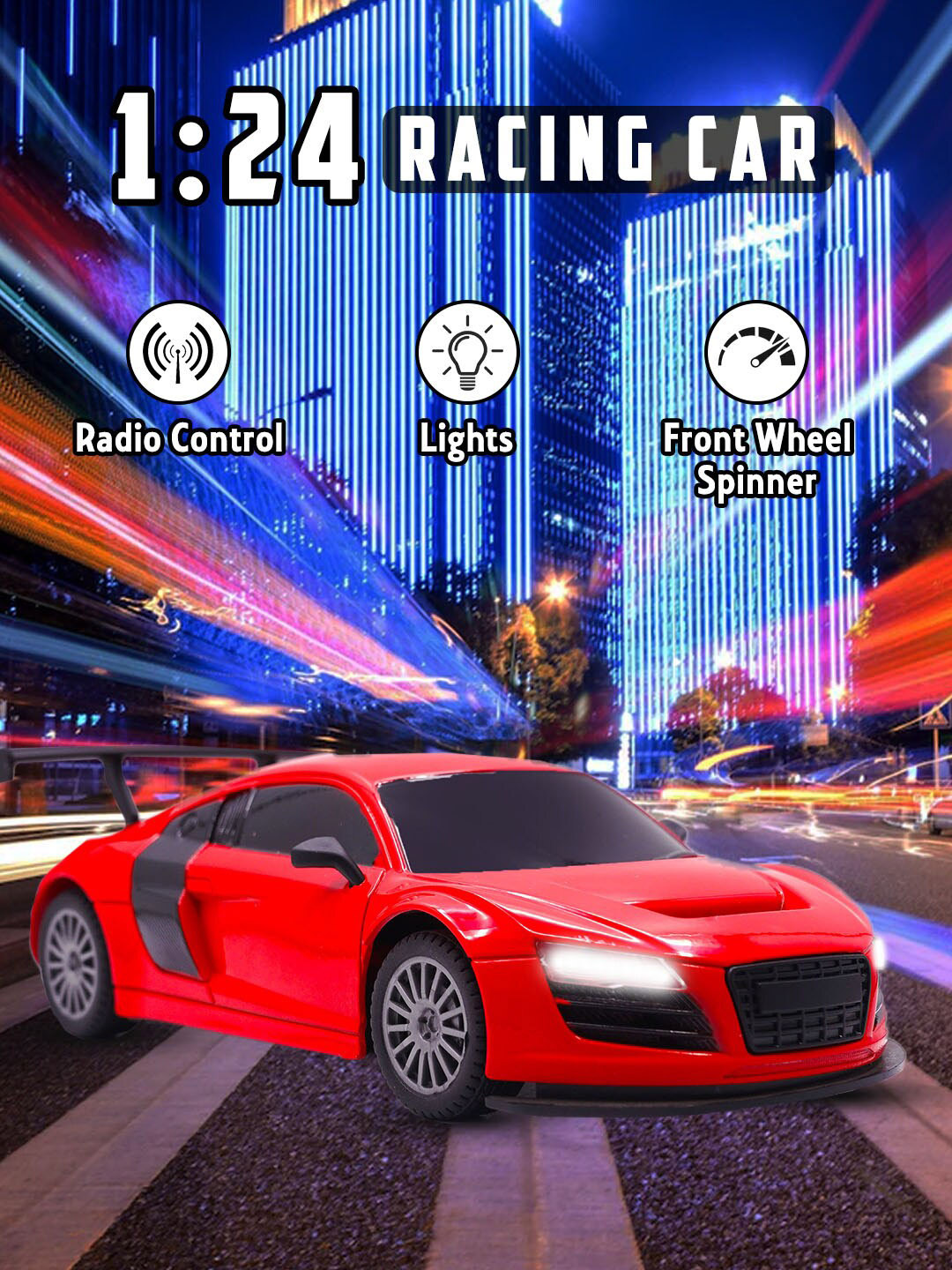 WEMBLEY Kids High Speed Mini 1:24 Scale Rechargeable Remote Control Car