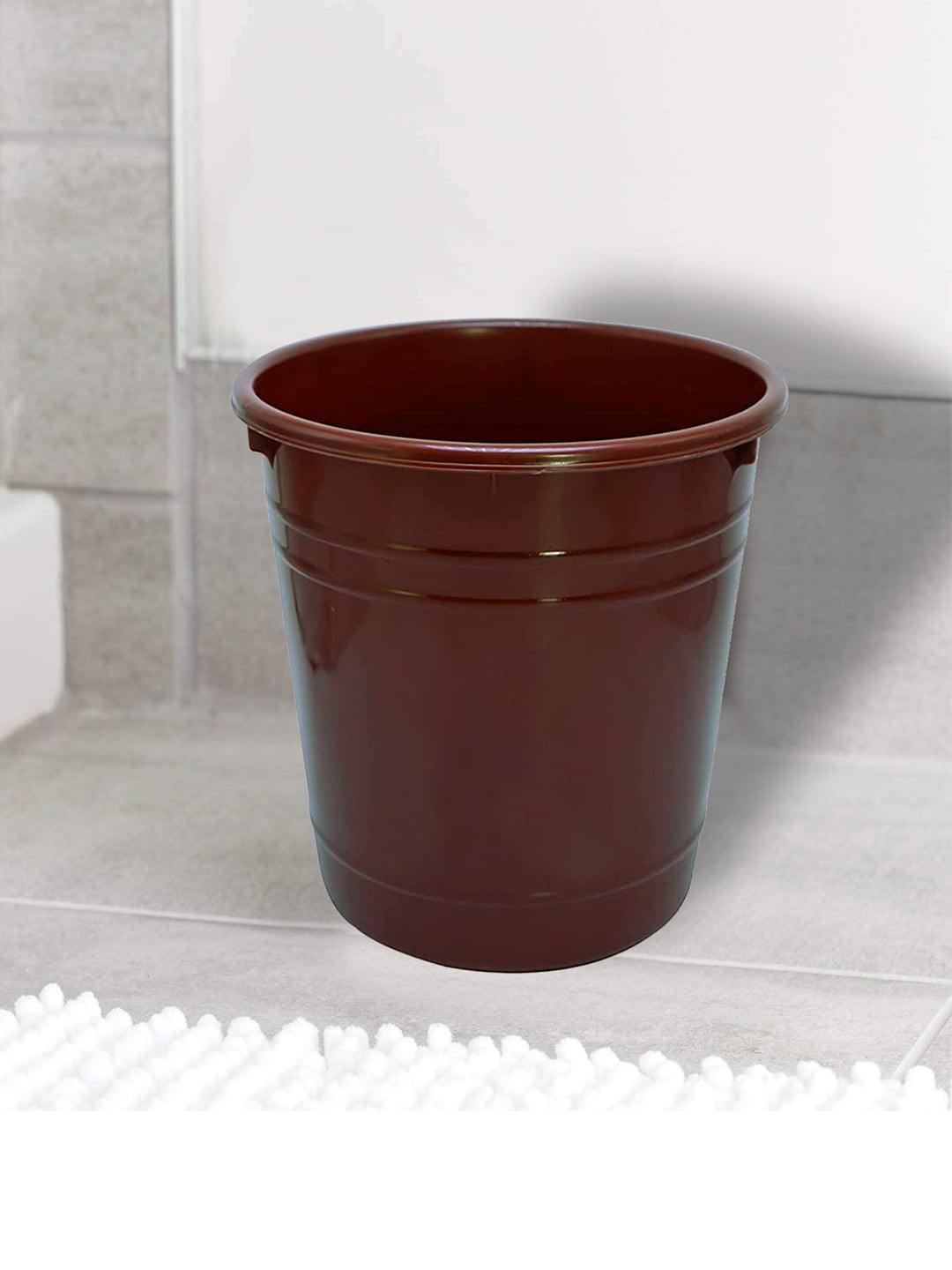 Kuber Industries Set Of 2 Brown Portable Garbage Basket 5 Ltr