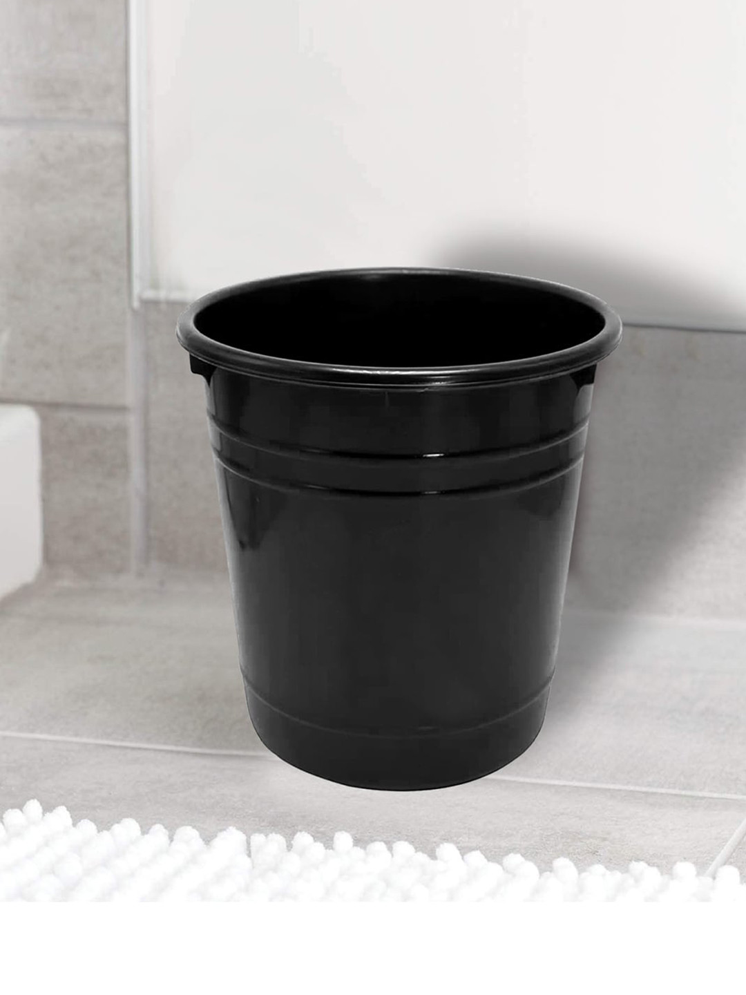 Kuber Industries Set Of 3 Black Portable Garbage Basket 5 Ltr