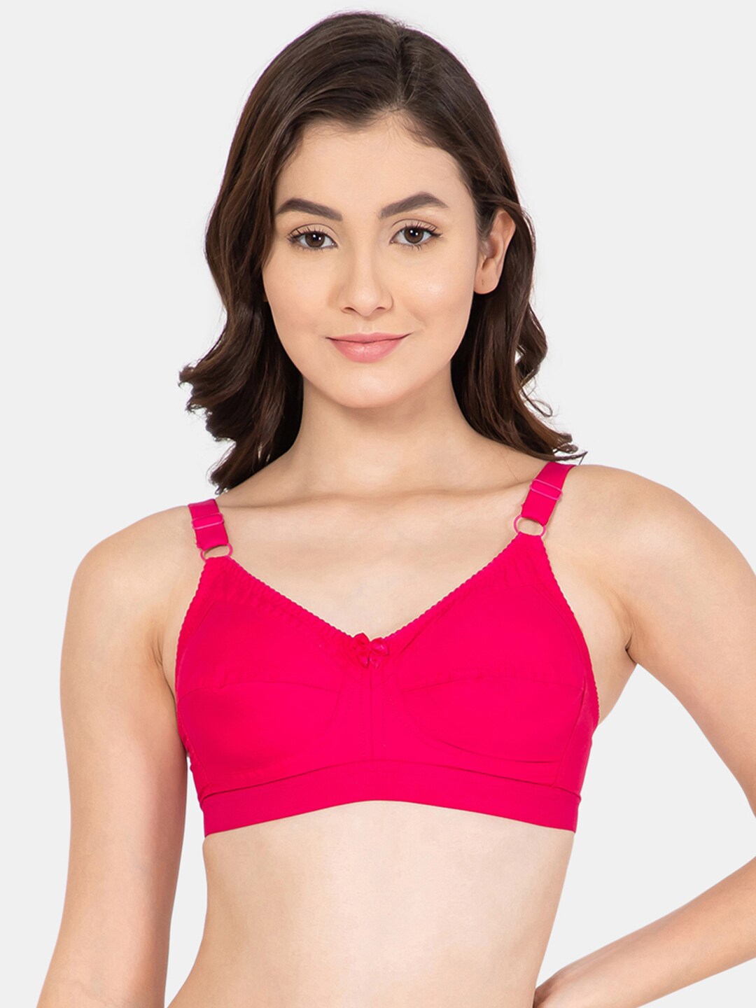 Buy Lady Lyka Pink Solid Non Wired Non Padded T Shirt Bra LIBERTY
