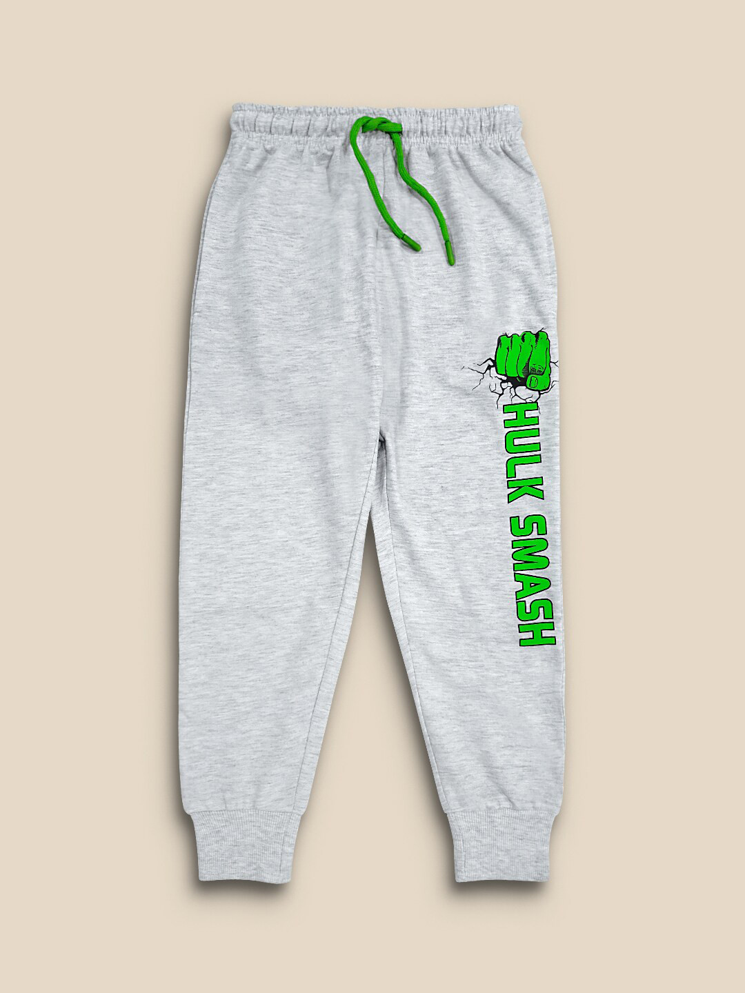 Kids Ville Boys Hulk Printed Cotton Joggers