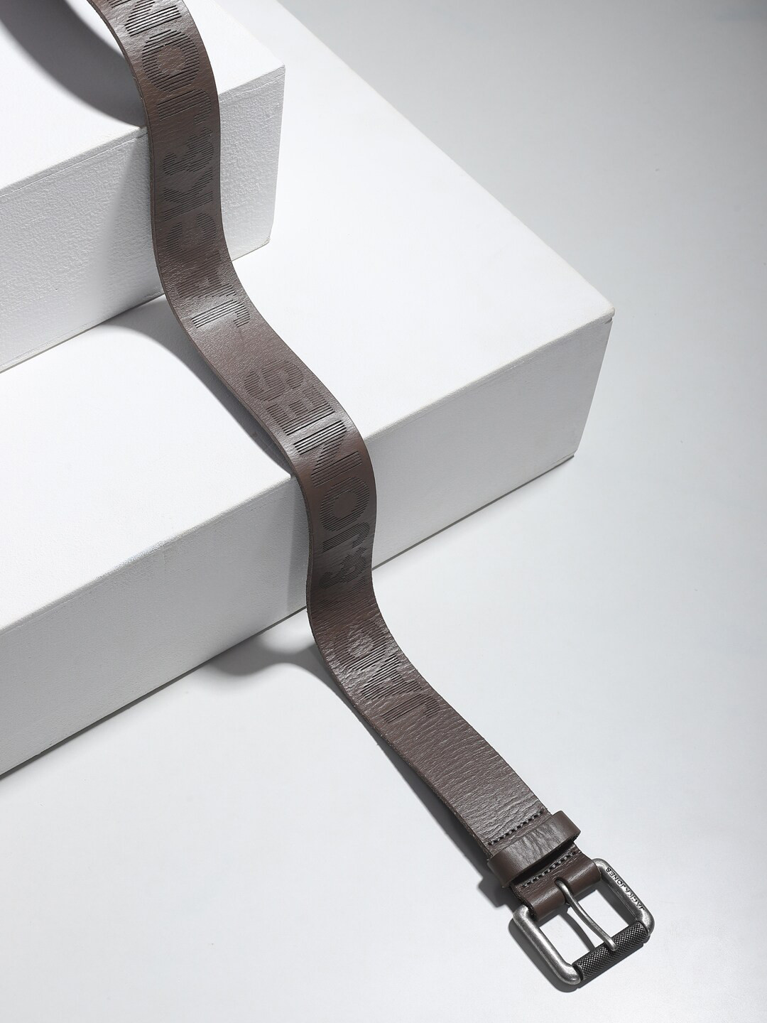 Jack & Jones Men Textured Leather Belt