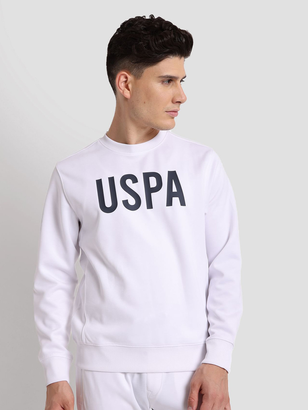 U.S. Polo Assn. Men Printed Durable Athletic Pullover Sweatshirt