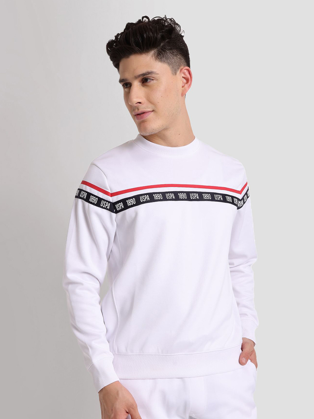 U.S. Polo Assn. Logo Tape Performance Pullover Sweatshirt